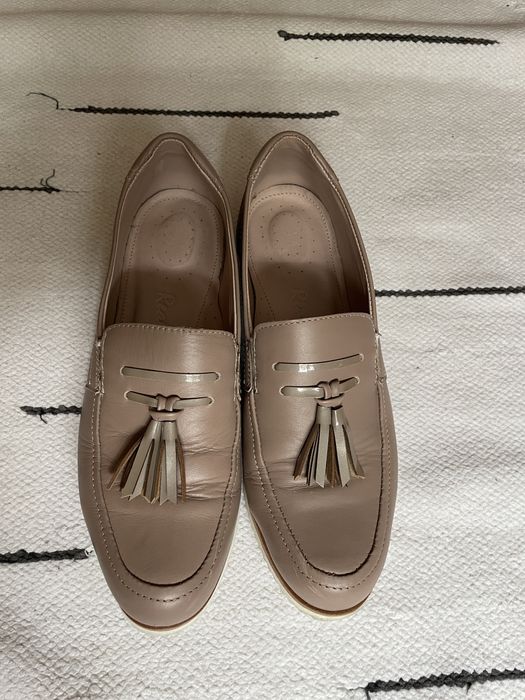 Дамски мокасини естествена кожа