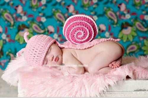 Costum bebelusi crosetat sirena/melc sedinte foto