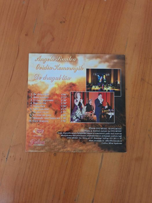 CD Angela Similea si Ovidiu Comornic - De dragul tau