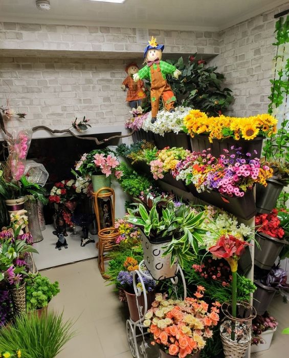 Искусственая трава, сухоцветы