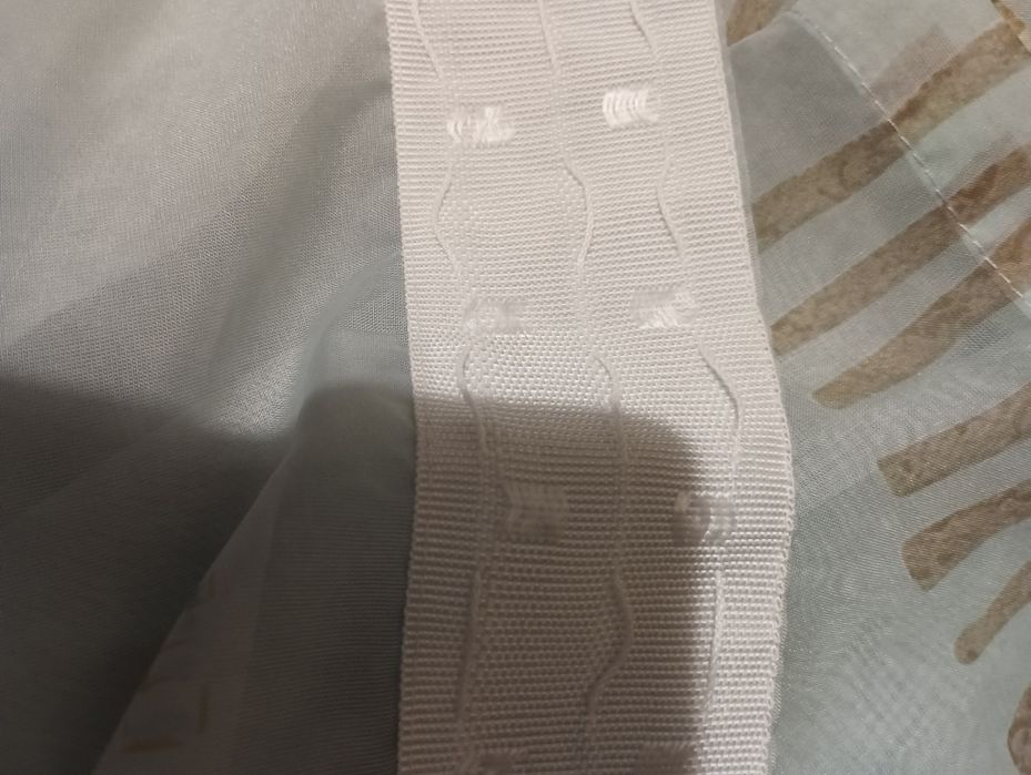 Перде,светло синьо на шарки