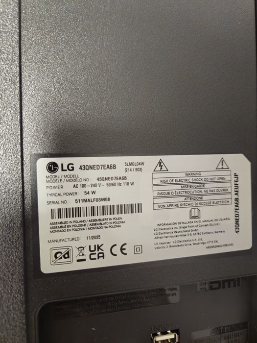 Televizoar LG QNED 108 cm Nou