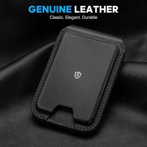 SHIELDON MagSafe кожен портфейл RFID черен