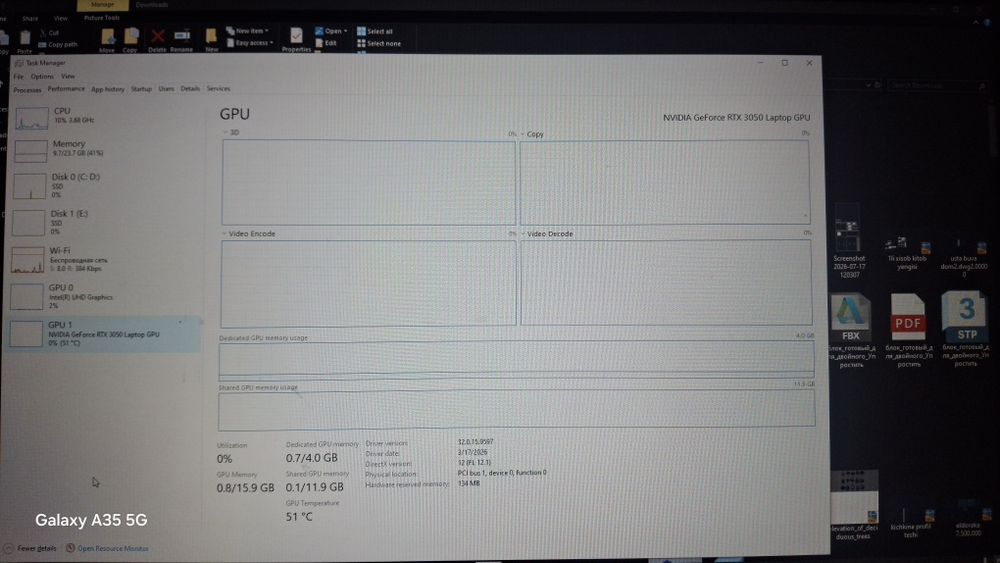 Asus tuf gaming FX506H Rtx3050 i5 11400f ozu 24gb ssd 2 ta 512 m2