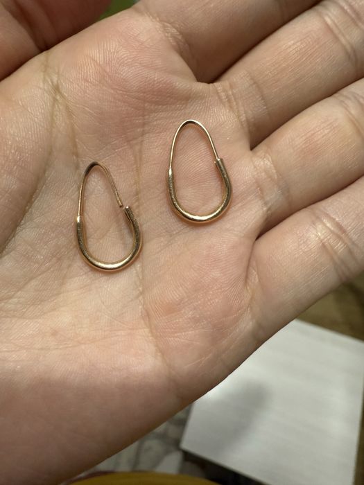 Золотые серьги 585 проба Астана