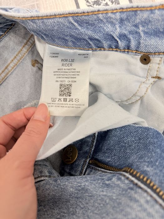 Blugi jeans barbati albastru deschis LEE - Rider slim fit talie medie W38 L32