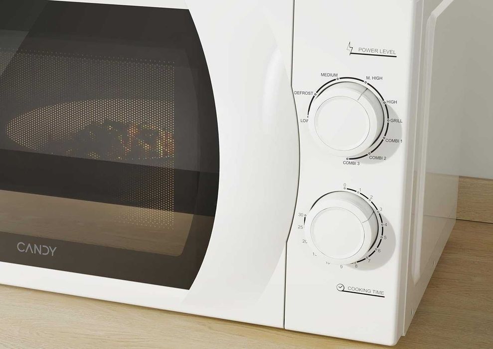 Микровълнова печка с грил Candy Idea 20L (CMG2071M) 1000W 8 автоматични програми Бяла