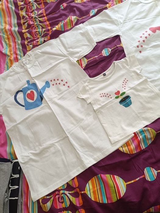 Set tricouri familie S, M, 1 an