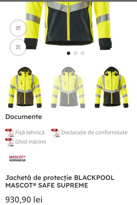 Haine munca mascot profesionale