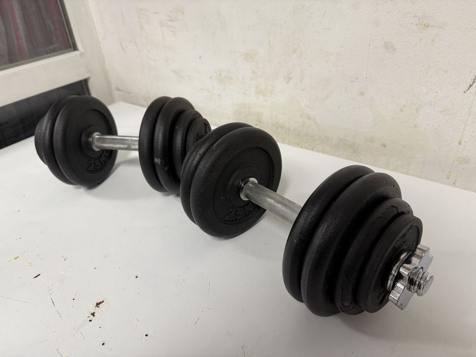 Gantere reglabile set 30 kg. 15+15=30 kg. Noi de fier