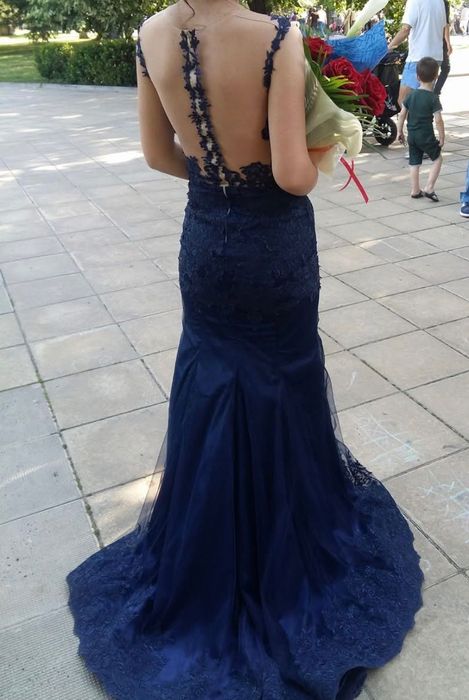 Синя Дантелена рокля