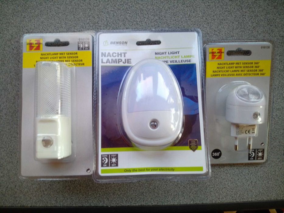 Lampa de veghe led Benson, 3 modele, senzor crepuscular, 220V