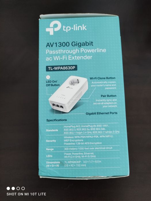 Adaptor Amplificator Powerline Wi fi extender Tp link av1300