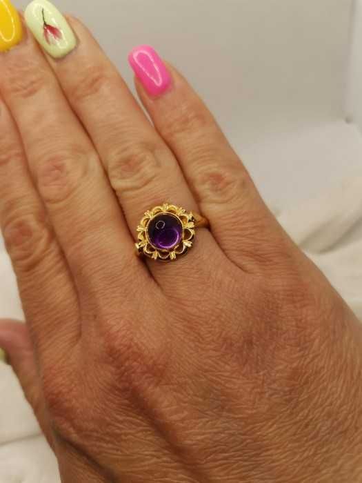 Inel Aur 14k 18k 20K Cu Ametist Amethyst Unicat Asia