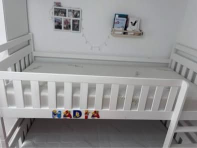 Pat etajat cu saltele / 2 paturi individuale