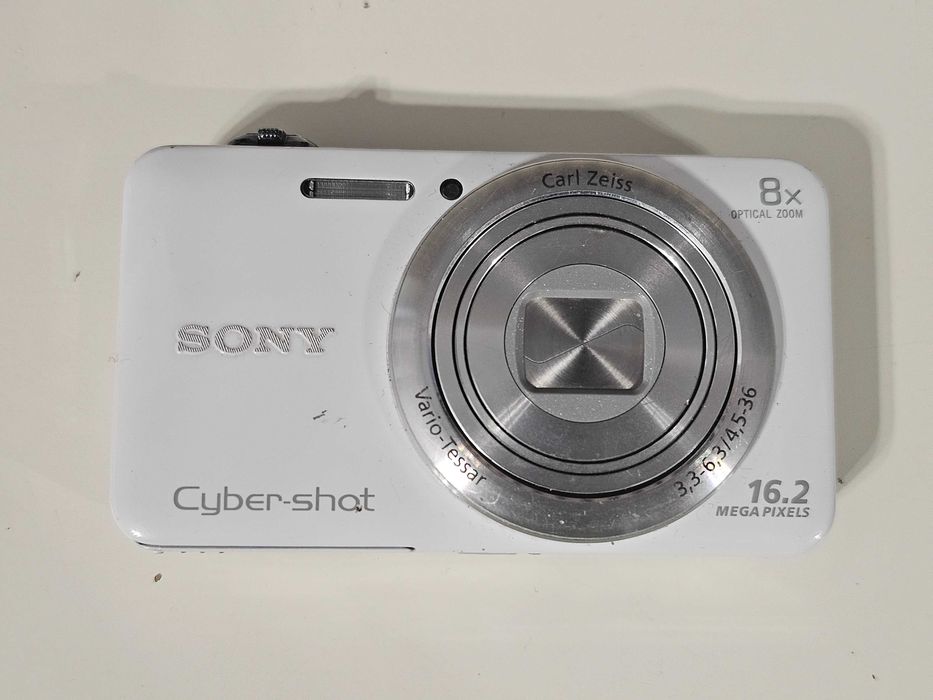 Y2K aparat foto digital compact Sony WX60 Alb 16.2MP 8x Zoom