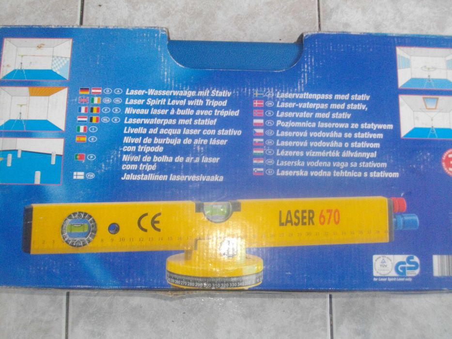 Обхват 650м нов немски лазерен нивелир Комплект Статив/Трипод Powerfix