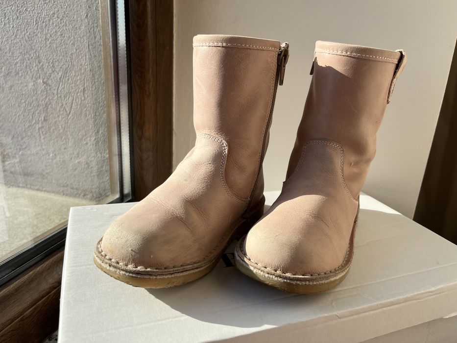 Cizme piele fetita marca spaniola Pom Pom marimea 27