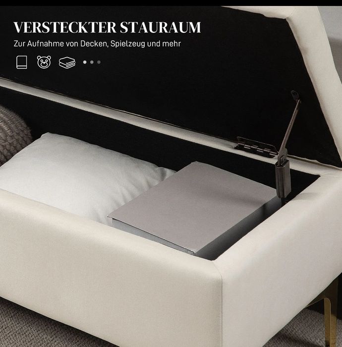 Пейка с място за съхранение, товароносимост до 120 кг, 120 x 44 x 44,5