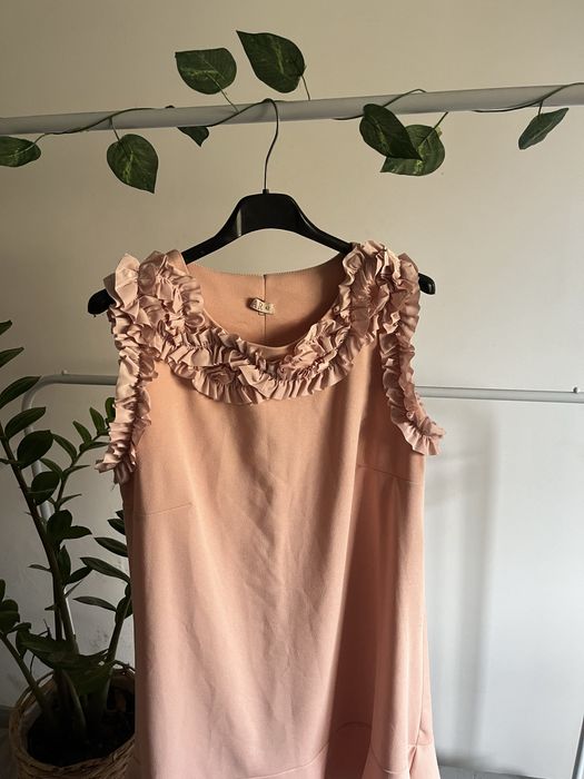 Rochie elegantă roz pudrat mărimea 42