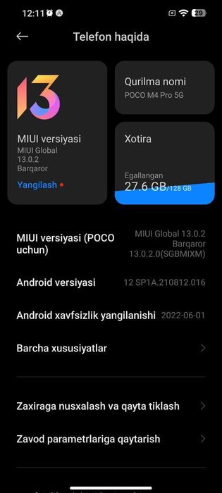 Poco m4 pro 5g sotiladi