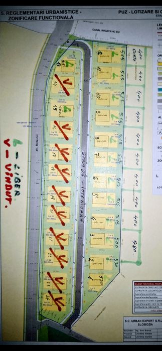 URZICENI-Loc de casă ,suprafețe între 500 și 900 mp.10500 eur.