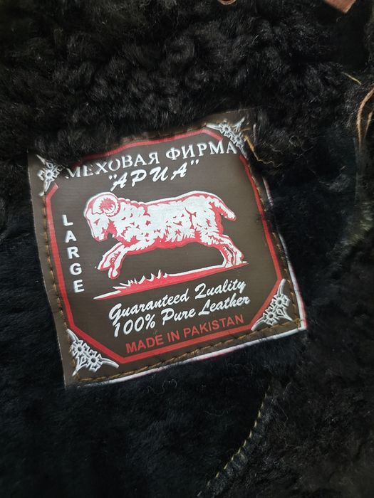 Натуральная овчинная безрукавка в