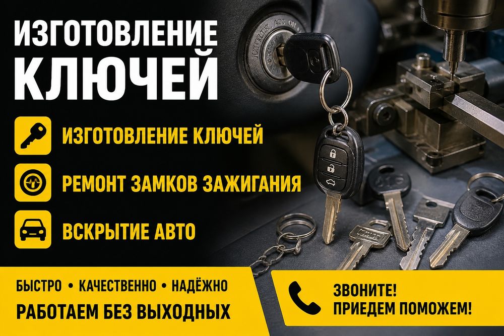 Откроем быстро квартиру,авто,сейф.Изготовление авто ключей.Ремонт