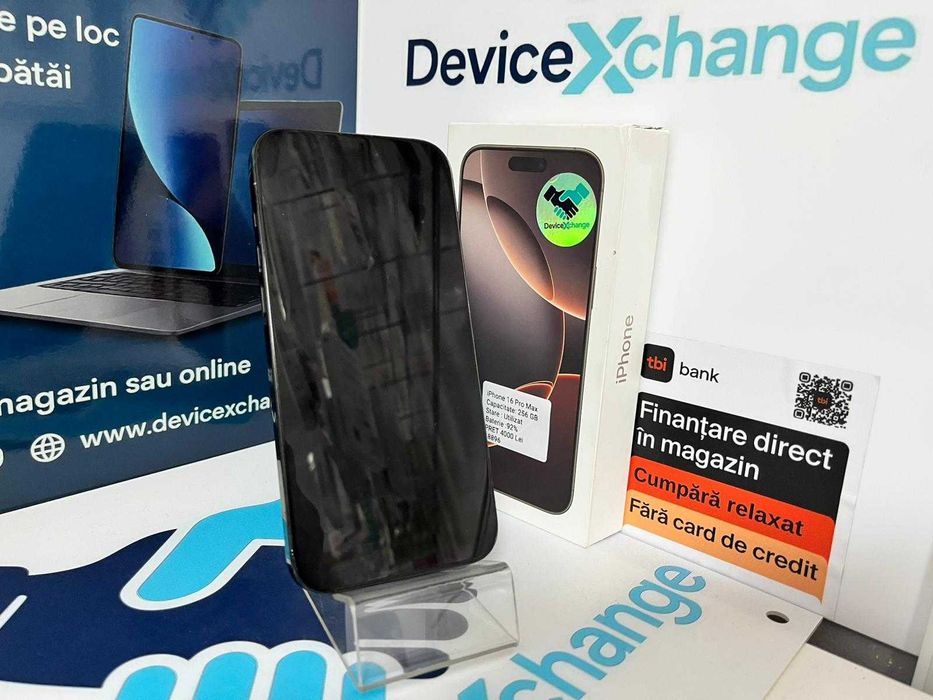 iPhone 16 Pro Max 256 GB 93% Baterie * Garantie *Buy Back * deviceXchange