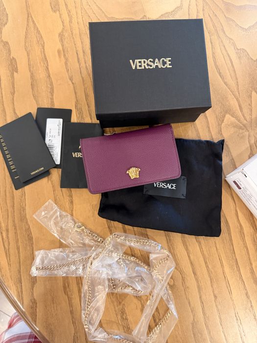 Мини чанта/портфейл VERSACE в винен цвят