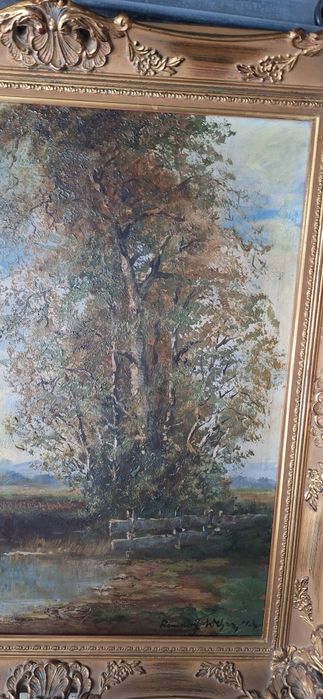 Tablou vechi pictura pana cu rama