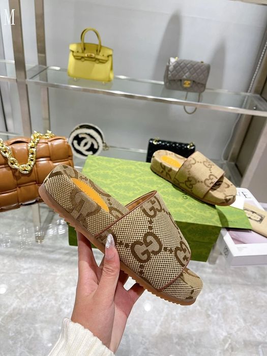 GG Canvas Slide - Beige
