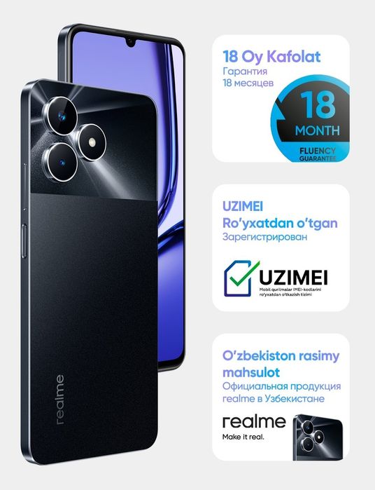 Smartfon Realme Note 50, IPS 90 Hz ekran, 5000 mAh, 10WSmartfon Realme