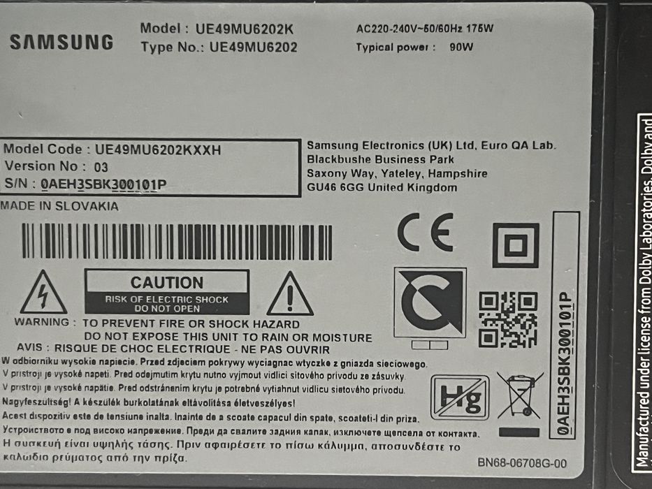 Smart TV Samsung UE49MU6202K