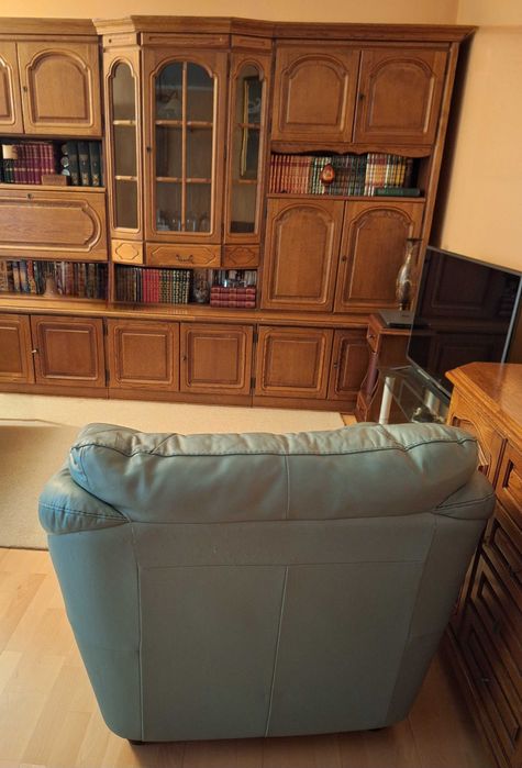 VANZARE ACCELERATA-Set MANDY,canapea extensibila 3 locuri,piele si doua fotolii Mobexpert