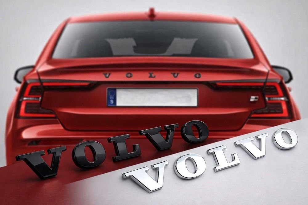 Volvo Надпис за Багажник – Хром / Черен Гланц Букви XC90 XC40 S90 V60