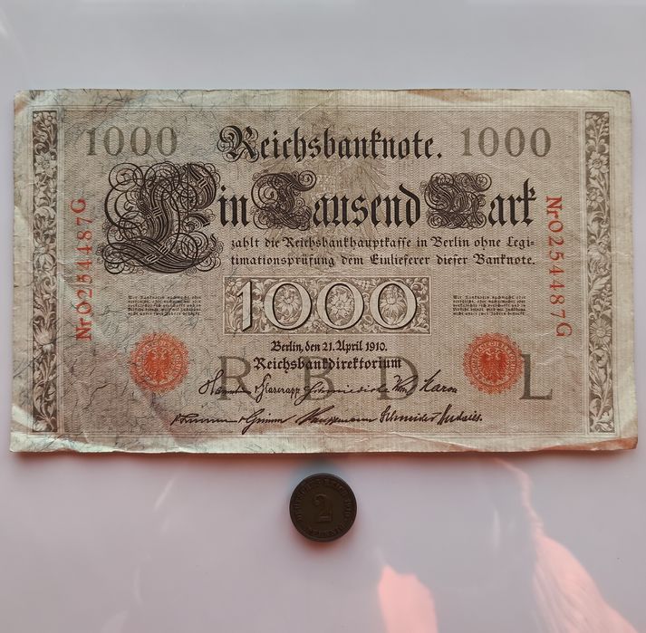 Monede si bancnote vechi din perioada Imperiului German  pret redus