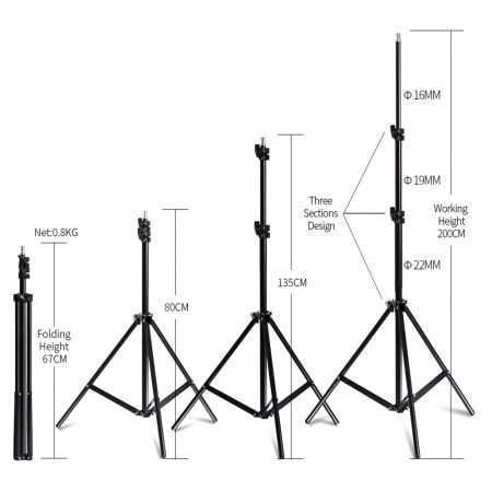 Kit 3 softbox (macara + geanta) 3x bec 150W