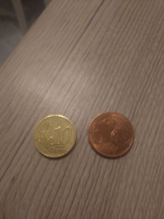 10 евро цента 2002 германия и 5 евро цента Франция 2021