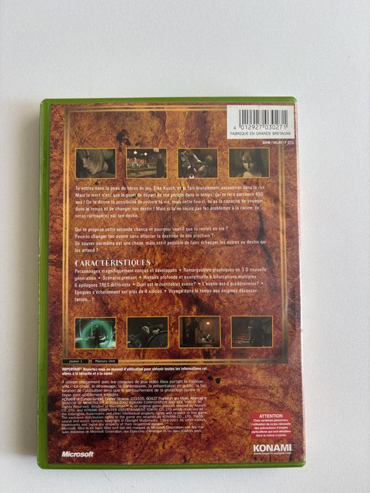 Shadow of Memories  Xbox Classic – PAL