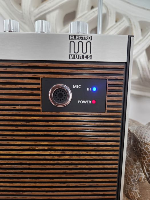 Difuzor Bluetooth cu Casetofon si Radio FM/AM Electromures EM 1014, Mono, USB, AUX, Microfon