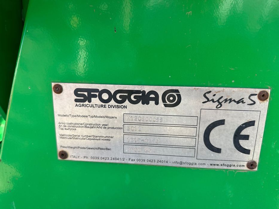 Semanatoare prasitoare Sfoggia Sigma 5, de 8 randuri, 2016