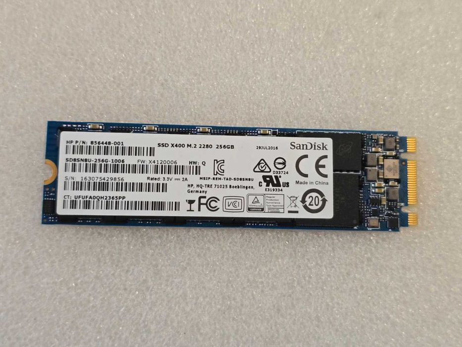 Solid-State Drive (SSD) SanDisk X400 256GB M.2 2280 SATA III – HP P/N: 856448-001