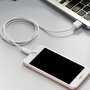 Cablu de date iPhone  1 m, alb , compatibil cu  5 , 6 , 7