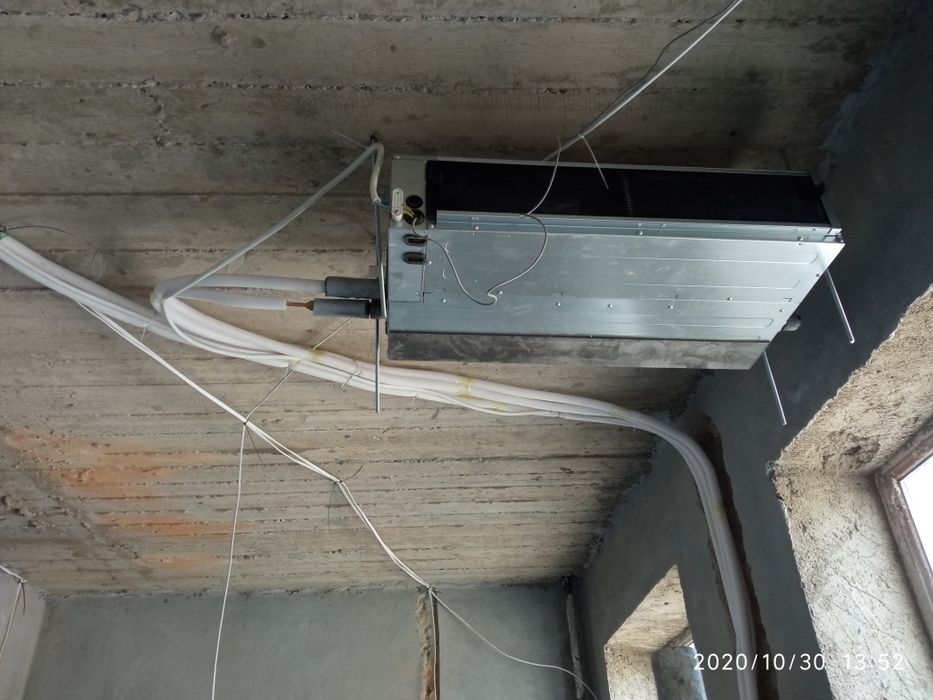 Установка кандитсионер канальный . Мульт систем.VRF