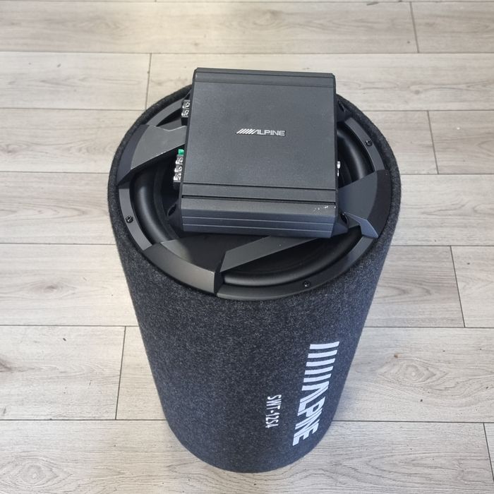 Amanet F28: Subwoofer auto Alpine SWT-12S4+ Statie Alpine MRV-M250