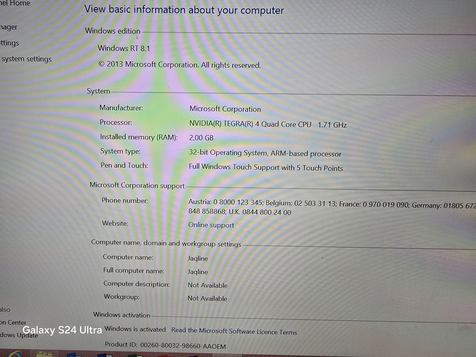 Tableta Microsoft Surface Rt 64Gb