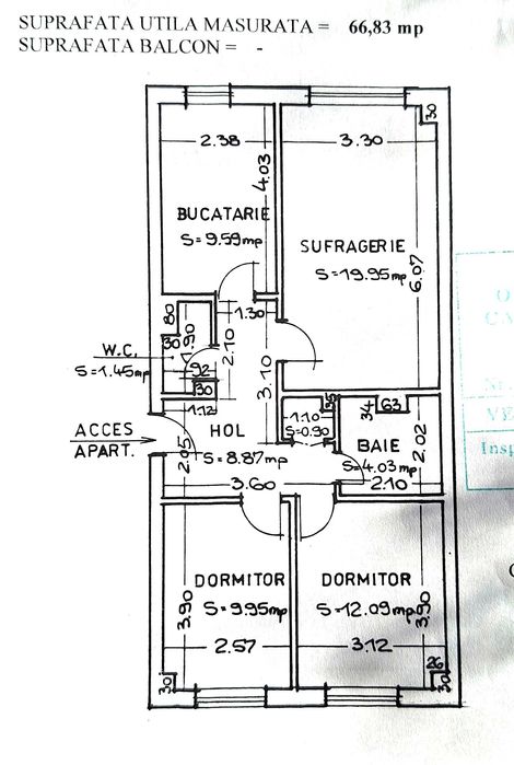Apartament 3 camere, decomandat, parter, stradal, ideal birou, cabinet