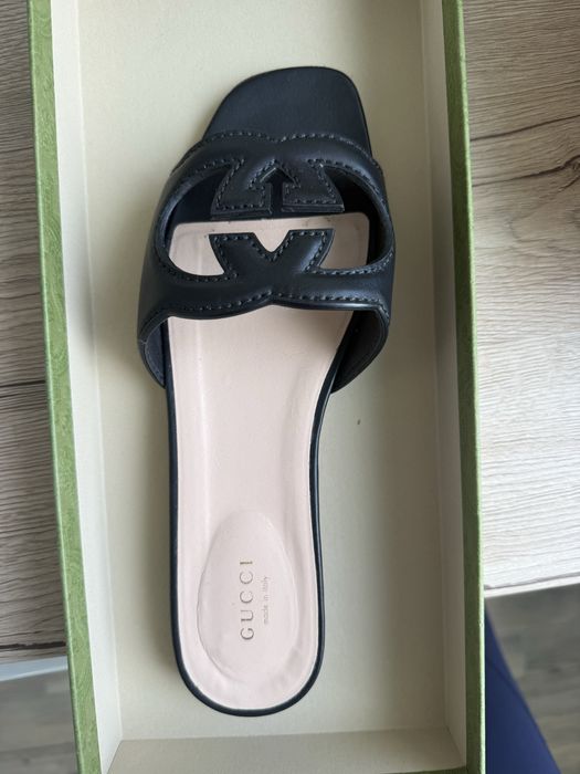 Оригинални кожени чехли Gucci