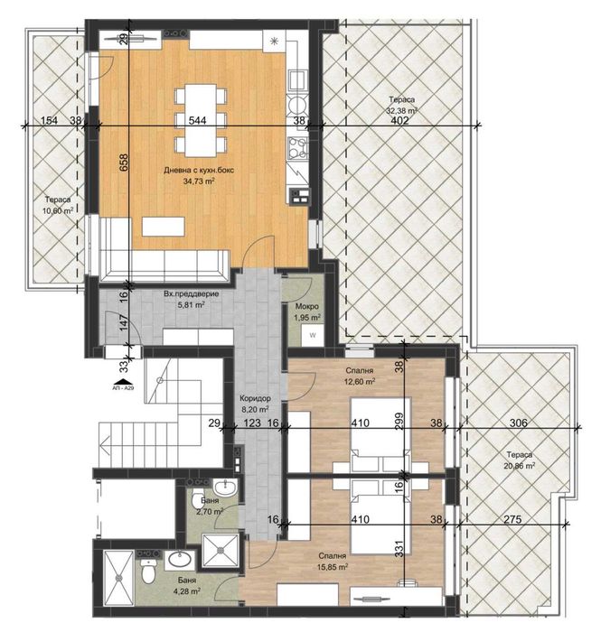 Продава се Двустаен апартамент в Пловдив, Остромила - 165 кв.м за 1200 €/кв.м - Снимка #1